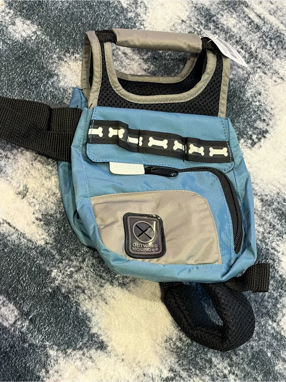 Outward Hound Cool-It Cooling Bandana Small Navy Blue Reflective Vest